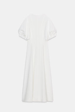 MIDI DRESS WITH PUFF SLEEVES - Zara фото 8
