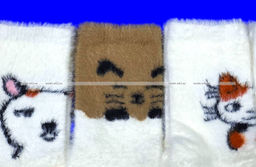 5 ПАР - Байвей термоноски женские ангора НОРКА ШЕРСТЬ "Мордочки" арт. 3561