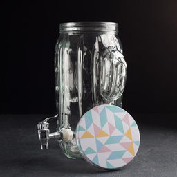 Диспенсер для напитков стеклянный «Тропики», 4 л, 21×22×29 см, цвет прозрачный