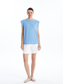 Kad?n Bisiklet Yaka D?z Bluz