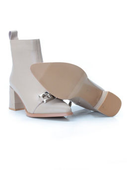 01-PCT167-3 BEIGE Ботинки демисезонные женские (натуральная кожа, байка)