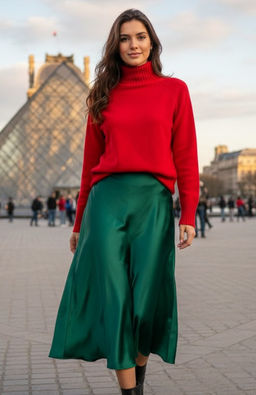 K13304 Джемпер (вязаный трикотаж) КРАСНЫЙ