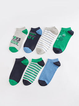 Desenli Erkek ?ocuk Patik ?orap 7li