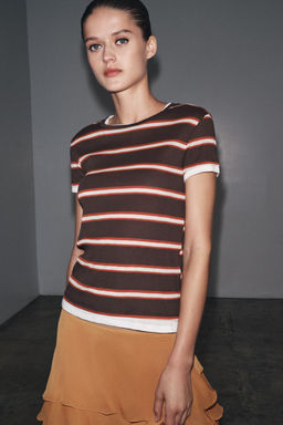 DOUBLE STRIPE T-SHIRT - Zara фото 2