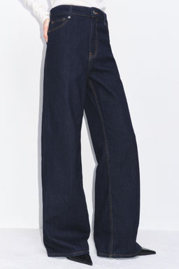 ZW COLLECTION WIDE-LEG HIGH-WAIST JEANS - Zara фото 2