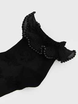 Boncuk ??lemeli Kad?n Soket ?orap