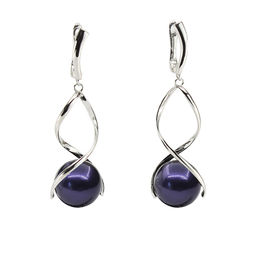 Серьги Гелена майорка фиолетовая