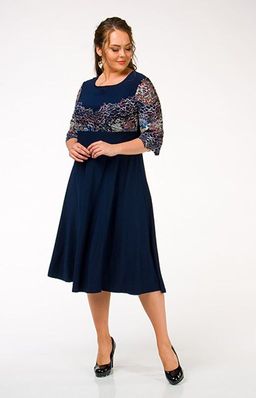 Стильное платье классического черного цвета с серебром. - Ckc collections фото 3