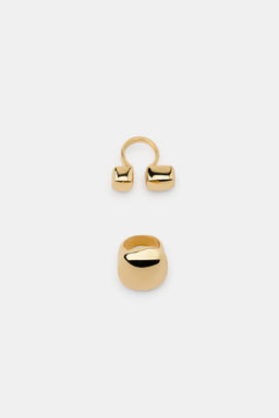 PACK OF 2 GEOMETRIC SHAPED RINGS - Zara фото 2