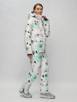 Горнолыжный костюм женский серого цвета 02302-1Sr - Chunmai фото 4