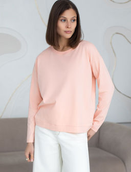 Базовый лонгслив из премиального хлопка с эластаном - Vilatte фото 7