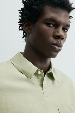 POLO REGULAR FIT C??AMO - ALGOD?N / Verde claro - Zara фото 5