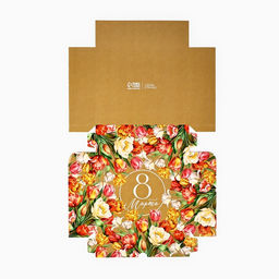 Цена за 5 шт. Коробка для кондитерских изделий 8 марта, 17?20?6 см