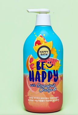 Happy Bath Be Happy Smile Body Wash грейпфрут и апельсин - Гель для душа с экстрактом грейпфрута и апельсина, 900 мл