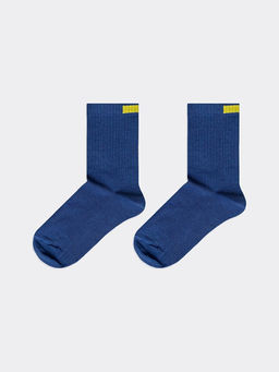 Цена за 5 пар! Детские высокие носки белого цвета с зеленым прямоугольником - Mark formelle фото 7