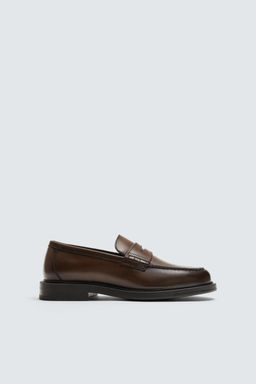 LEATHER PENNY LOAFERS - Zara фото 8