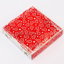 Цена за 5 шт. Коробка новогодняя подарочная складная с окном Прекрасного настроения, 13?13?3 см - UPAK LAND фото 4