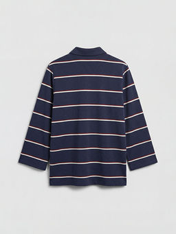 Polo Yaka ?izgili Oversize Kad?n Tunik