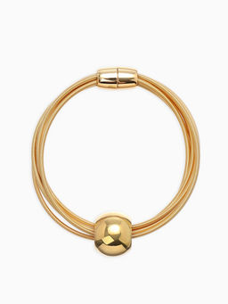 Набор 2 предмета: колье, браслет Бусина на нитях, цвет золото