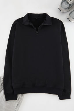 Siyah-Kar Melanj 2li Paket Regular/Normal Kesim Ici Polar/S?cak Tutan Sweatshirt TMNAW25SW00205 - Trendyolmilla фото 2