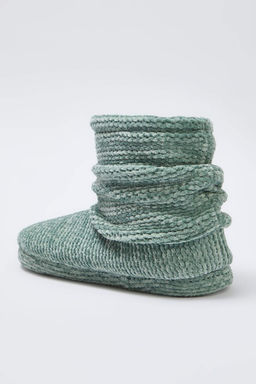 Yesil Pelus Kad?n Panduf Ev Botu TAKAW26ER00013 - Trendyolmilla фото 6