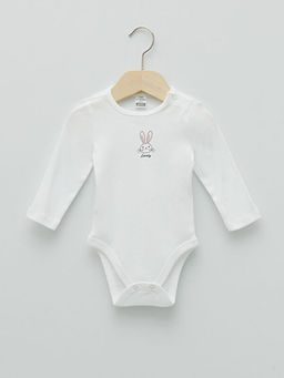 Bisiklet Yaka Uzun Kollu Pamuklu K?z Bebek ??t??tl? Body 5li - Waikiki фото 2