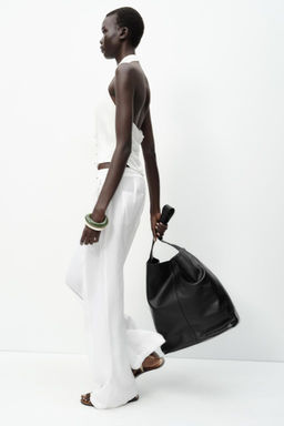 HALTER WAISTCOAT TOP LINEN BLEND - Zara фото 4