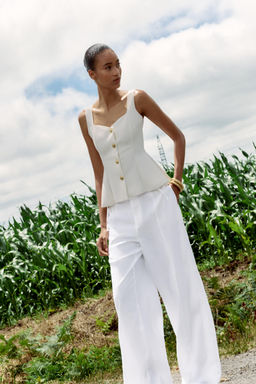 STRETCH PEPLUM WAISTCOAT TOP - Zara фото 2