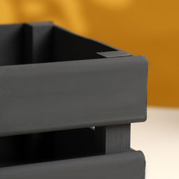 Кашпо деревянное 24.513.59 см Двушка Лайт, двухреечное, чёрный Дарим Красиво  фото 3