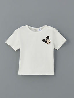 Mickey Mouse Bask?l? Erkek Bebek ?ortlu Tak?m