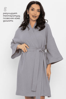 Халат-кимоно Муслин (серый) П14577-52М