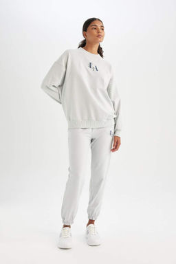 DeFactoFit Спортивные штаны стандартного размера для бега свободного кроя с двумя карманами NBA Los Angeles Lakers  фото 5