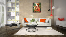 ФРЕЯ PNB/PL-342 Набор для раскрашивания по номерам 50 х 40 см Девушка с оленем