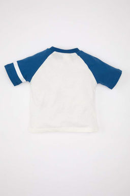 Футболка с короткими рукавами и круглым вырезом для маленьких мальчиков Disney Микки и Минни - Defacto фото 6