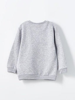 Bisiklet Yaka Uzun Kollu Bask?l? Erkek Bebek Sweatshirt 2li