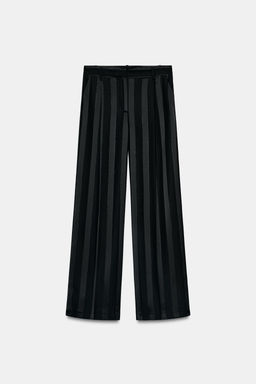 METALLIC THREAD STRIPED JACQUARD TROUSERS - Zara фото 5