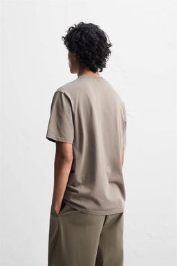 SLIM FIT MEDIUM WEIGHT T-SHIRT - Zara фото 3
