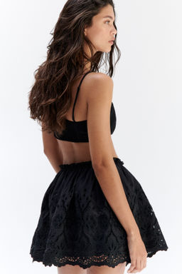 Falda en bordado ingl?s con cord?n de ajuste - H&m фото 3
