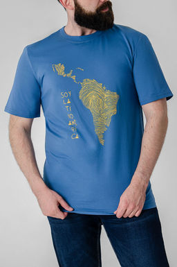 Арт. 614-153 Футболка мужская 48-56 (5 шт) Цвет:синий