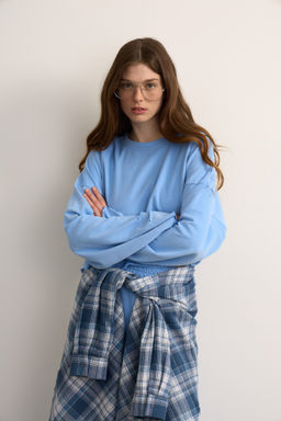 Свитшот укороченный с разрезами - Mollis фото 3