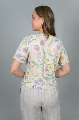 Блуза лен 70%, хлопок 30%