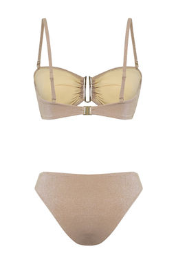TRENDYOLMILLA Vizon Straplez Aksesuarl? Simli Regular Core Bikini Tak?m? TBESS25BT00108 фото 6