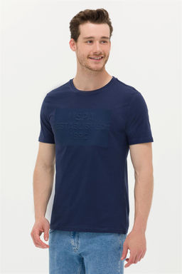 U. S. Polo Assn Мужская темно-синяя футболка с круглым вырезом - U.s. polo assn фото 10