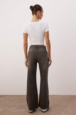 Kahverengi Yuksek Bel Wide Leg Jeans TWOAW26JE00257 - Trendyolmilla фото 4