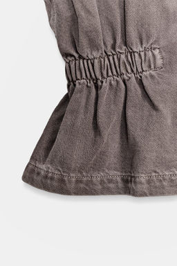 CHALECO Z1975 DENIM CUELLO SUBIDO / Marr?n vigor? - Zara фото 8