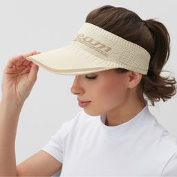 Козырёк от солнца MINAKU, молочный, размер 54-56, трикотаж