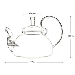 Чайник Ландыш, стекло 650 мл  - Fujian Province Guang Fu Tea фото 6