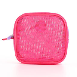 Косметичка на молнии, маленькая, сетчатая, Любовь и мир, малиновый - Simaland фото 2
