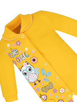 Комбинезон ясельный желтый сова