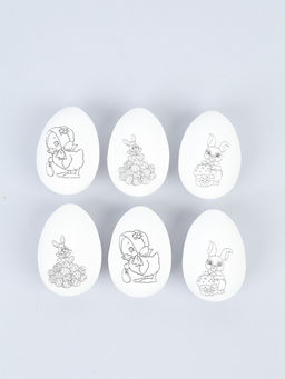 Заготовки для творчества Пасхальные яйца под роспись, набор 6 шт.